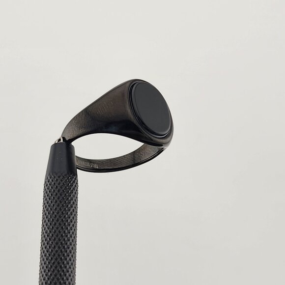 Minimalist Black Stainless Steel Ring (New) - Picture 9 of 9